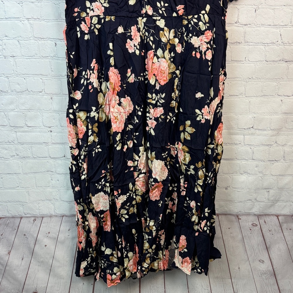 BloomChic Navy Floral Midi Dress Plus Size 2X - Picture 5 of 6